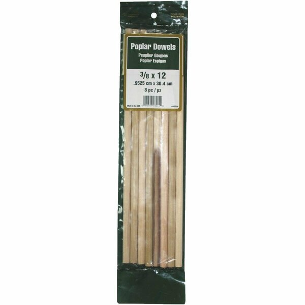 Madison Mill 3/8 X 12 Dowel, 8PK 448244